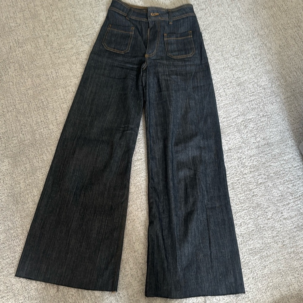 Zara Marine Jeans with front pockets size 2